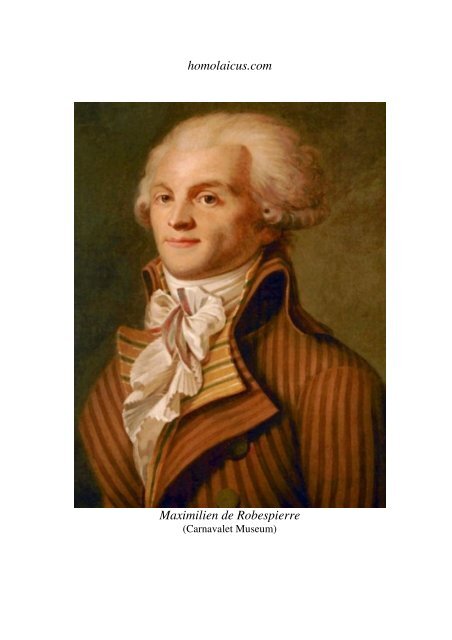 homolaicus.com Maximilien de Robespierre