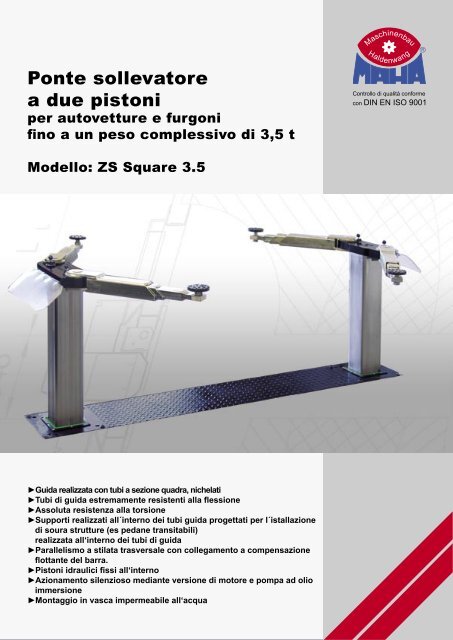 Ponte Sollevatore per Auto – h. 100mm - Veco Equipment