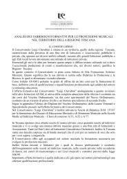 Relazione di Analisi dei fabbisogni 2008 - Conservatorio di Musica ...