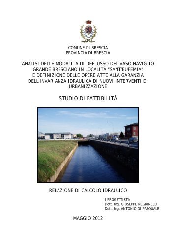 relazione idraulica - Comune di Brescia