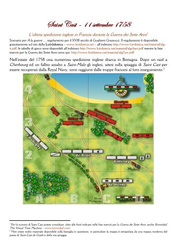 scenario di St. Cast 1758 - A la guerre - Lu(ri)doteca