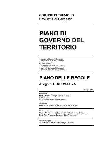 Piano delle Regole - Comune di Treviolo