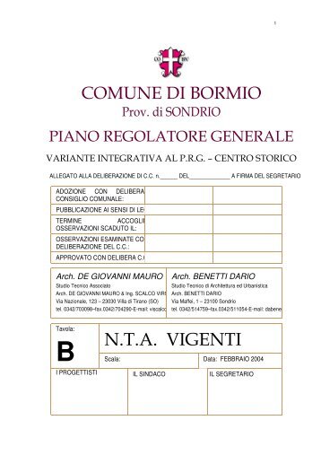 Piano Regolatore Generale - Norme Tecniche di Attuazione