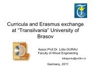 “Transilvania” University of Brasov