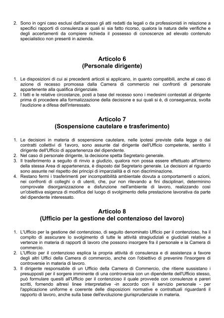 Regolamento per l'applicazione delle sanzioni ... - LavoroPA