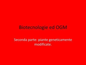 piante OGM