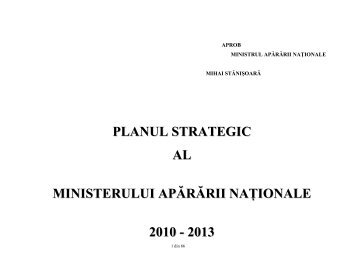 Planul strategic al Ministerului Apărării Naţionale (.pdf)