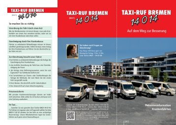 Krankenfahrteninfos zum Downloaden (PDF 1 ... - Taxi-Ruf-Bremen