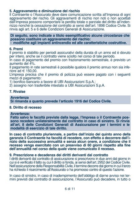 Fascicolo Informativo Scudo Speciale Fabbricato ... - UBI Assicurazioni