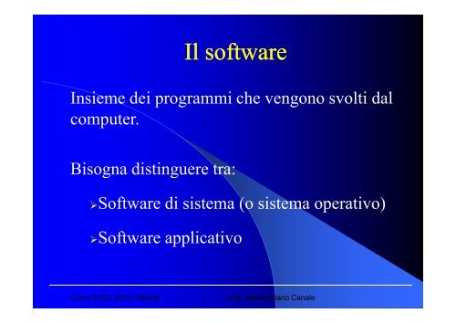 Lezioni modulo 1 - Prima parte - Profcanale.It