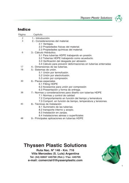 2.- Consideraciones del material - THYSSEN Plastic Solutions