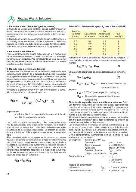 2.- Consideraciones del material - THYSSEN Plastic Solutions