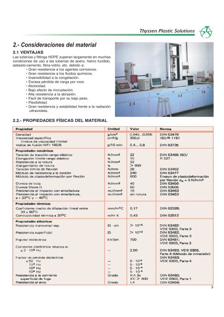 2.- Consideraciones del material - THYSSEN Plastic Solutions