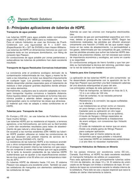 2.- Consideraciones del material - THYSSEN Plastic Solutions