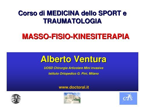 Massofisiokinesiterapia - Dott. Alberto Ventura
