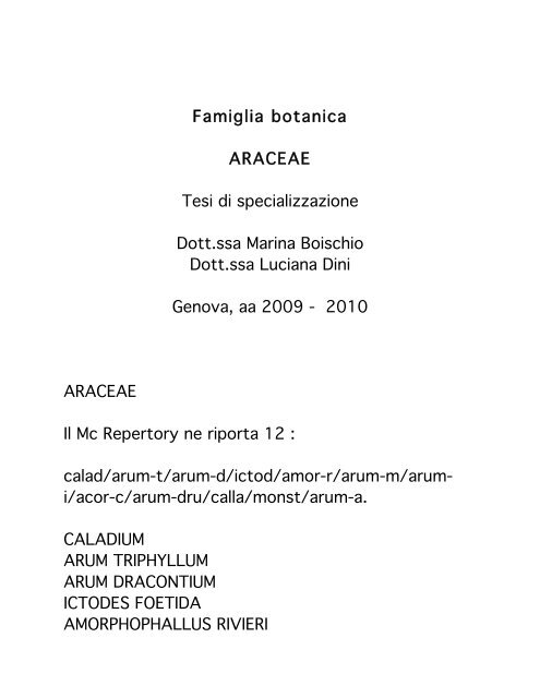 TESI FITOTERAPIA SCARICARE