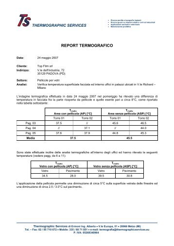 REPORT TERMOGRAFICO - Topfilm