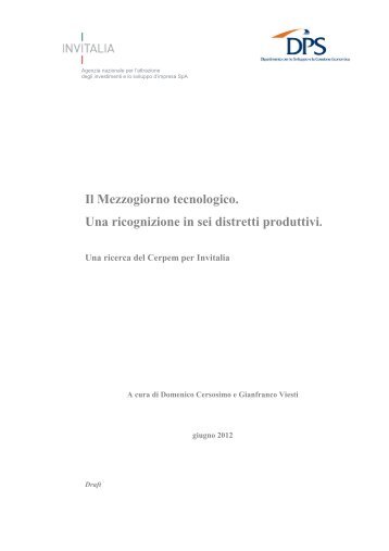 Il Mezzogiorno tecnologico - Ministro per la Coesione Territoriale