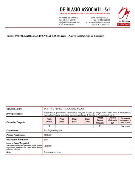 CV per. ind. Silvio De Blasio [pdf - 3,22 MB] - Regione Autonoma ...