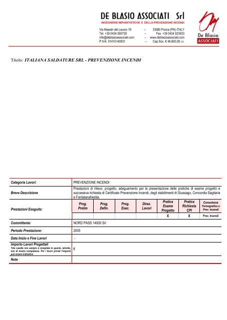 CV per. ind. Silvio De Blasio [pdf - 3,22 MB] - Regione Autonoma ...