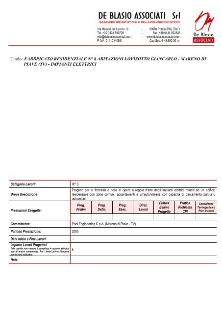 CV per. ind. Silvio De Blasio [pdf - 3,22 MB] - Regione Autonoma ...