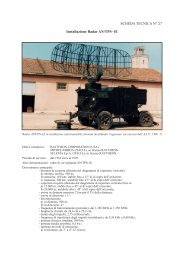 SCHEDA TECNICA N° 27 Installazione Radar AN/TPS–1E