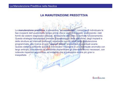 LA MANUTENZIONE PREDITTIVA NELLA NAUTICA - Ascomac