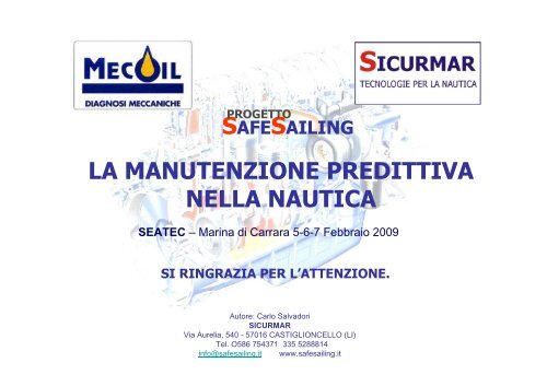 LA MANUTENZIONE PREDITTIVA NELLA NAUTICA - Ascomac