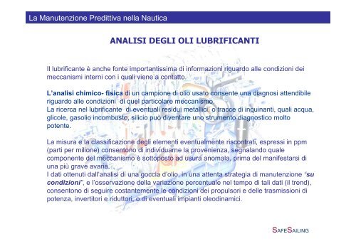 LA MANUTENZIONE PREDITTIVA NELLA NAUTICA - Ascomac