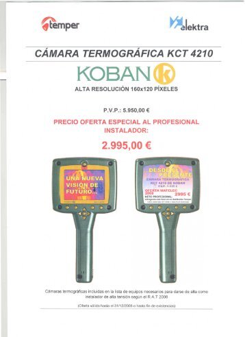 camara termografica kct 4210 koban - Grupo Elektra