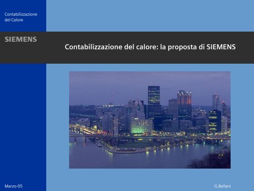 Presentazione Contabilizzazione del calore