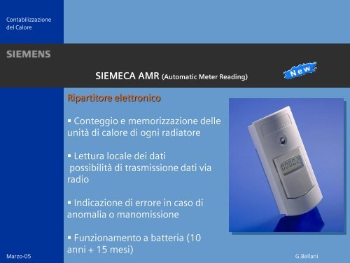 Presentazione Contabilizzazione del calore