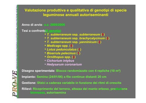 Leguminose autoriseminanti - Ermes Agricoltura