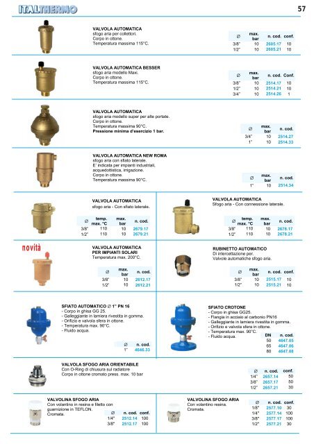 Categoria 2500 RISCALDAMENTO