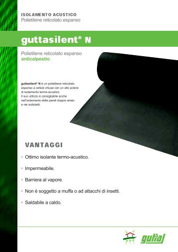 Isolamento termo Acustico Gutta - Crocispa.it