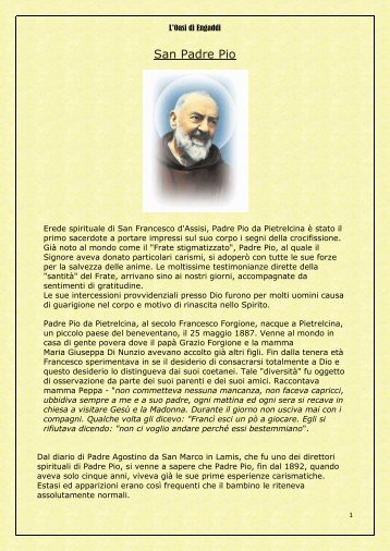 San Padre Pio - L'Oasi di Engaddi
