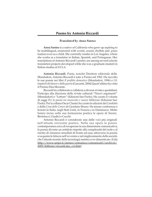 Journal of Italian Translation - Brooklyn College - Academic Home ...