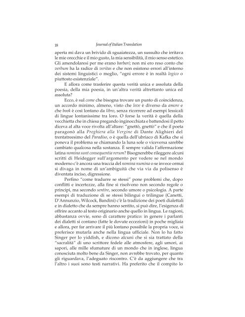 Journal of Italian Translation - Brooklyn College - Academic Home ...