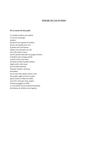 POESIE DI ZAI FUNDO