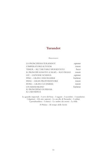 Libretto "Turandot"