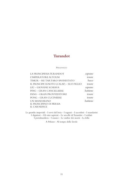 Libretto "Turandot"