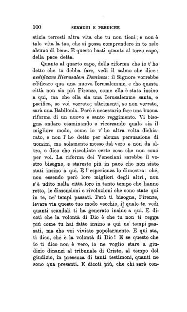 P. VILLARI - E. CASANOVA. SCELTA DI PREDICHE E SCRITTI DI ...