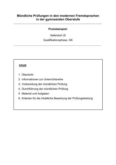 mündliche prüfung i gk-f lehmann - Standardsicherung NRW