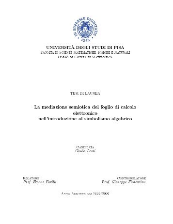 Tesi Triennale - Poisson - Università degli Studi di Pisa