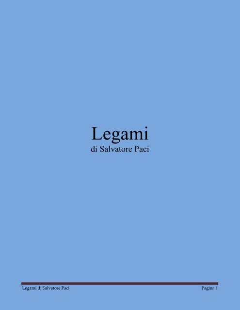 Legami - Salvatore Paci