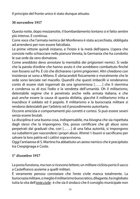 Diario dopo Caporetto