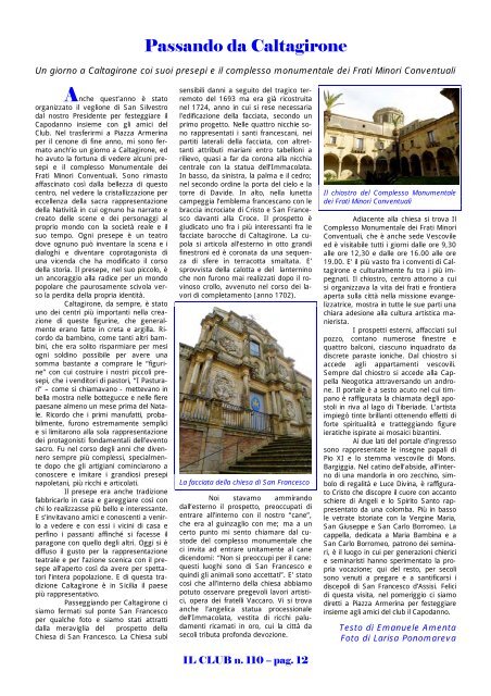 Numero 110 - Anno XIX, Gennaio/Febbraio 2011 - Club Plein Air BdS