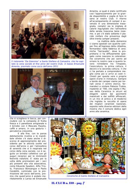 Numero 110 - Anno XIX, Gennaio/Febbraio 2011 - Club Plein Air BdS