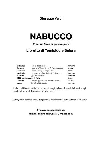 Libretto pdf - Teatro Lirico di Cagliari