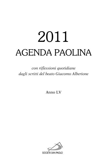 AGENDA PAOLINA - Societa San Paolo